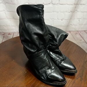 ZODIAC leather slouchy ankle booties (western) vintage 6.5 GUC